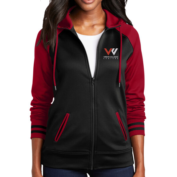   - Ladies Sport Wick ® Varsity Fleece Full Zip Hooded Jacket Thumbnail