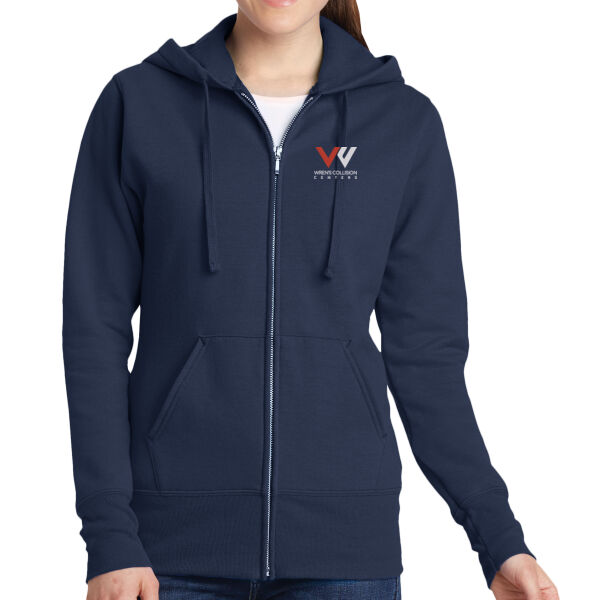   - Ladies Core Fleece Full Zip Hooded Sweatshirt Thumbnail