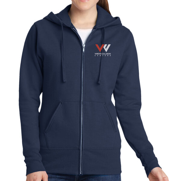   - Ladies Core Fleece Full Zip Hooded Sweatshirt Thumbnail
